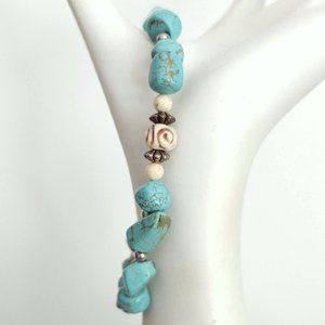 Faux turquoise stone bracelet